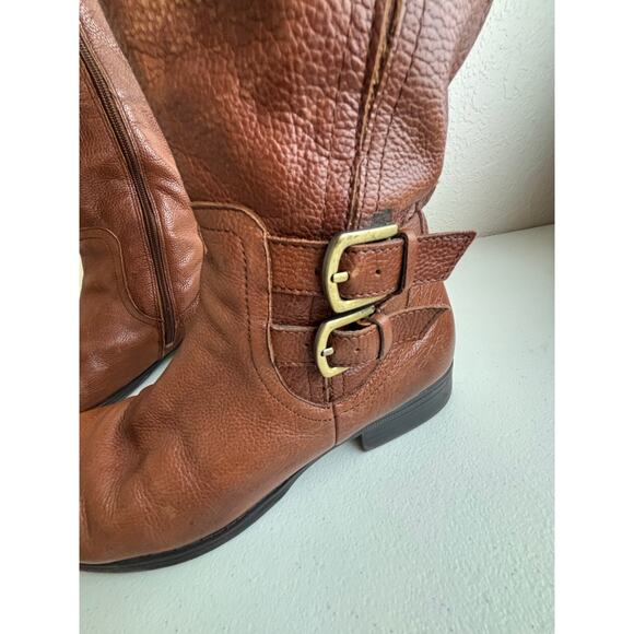 Naturalizer Johanna Brown Leather Knee High Riding Boots Wide Shaft Size 7.5 - Picture 4 of 12